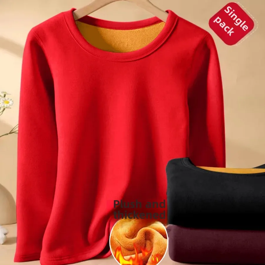Base Layer Top - Thermal Underwear Women's Autumn/Winter Round Neck