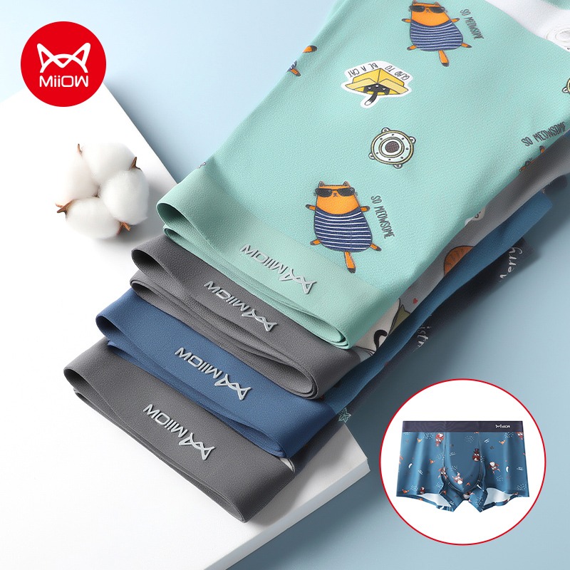 MiiOW 4Pcs Animal Print Boxers - Boxer Brief Pack Cotton recension och pris