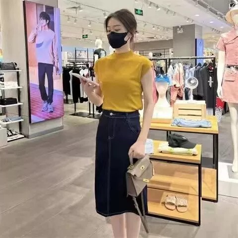 Korean Style Knitted Top Women - Base Layer Top recension och pris