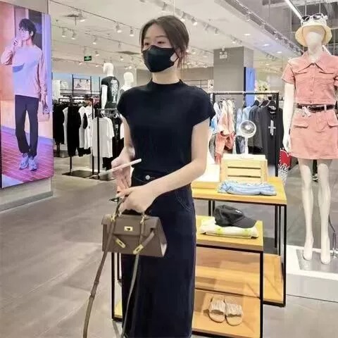 Korean Style Knitted Top Women - Base Layer Top recension och pris