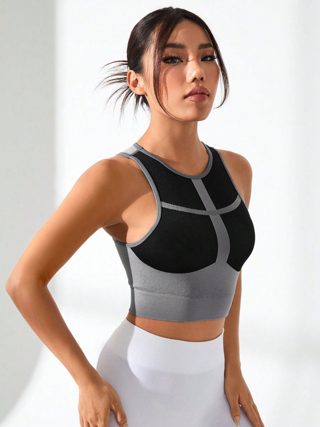 Women Color Block Cross Line R - Tank Top Ribbed recension och pris