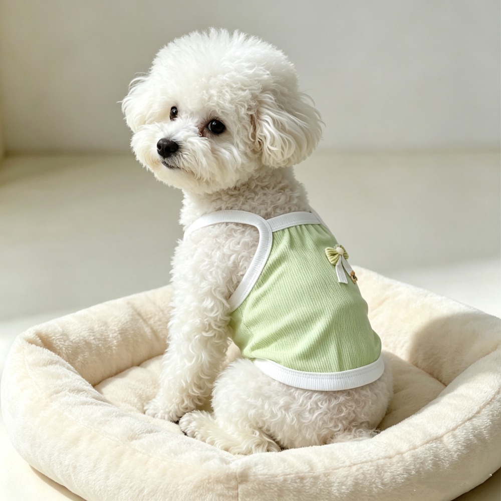 1pc Light Green Ribbed Pet Cam - Tank Top Ribbed recension och pris