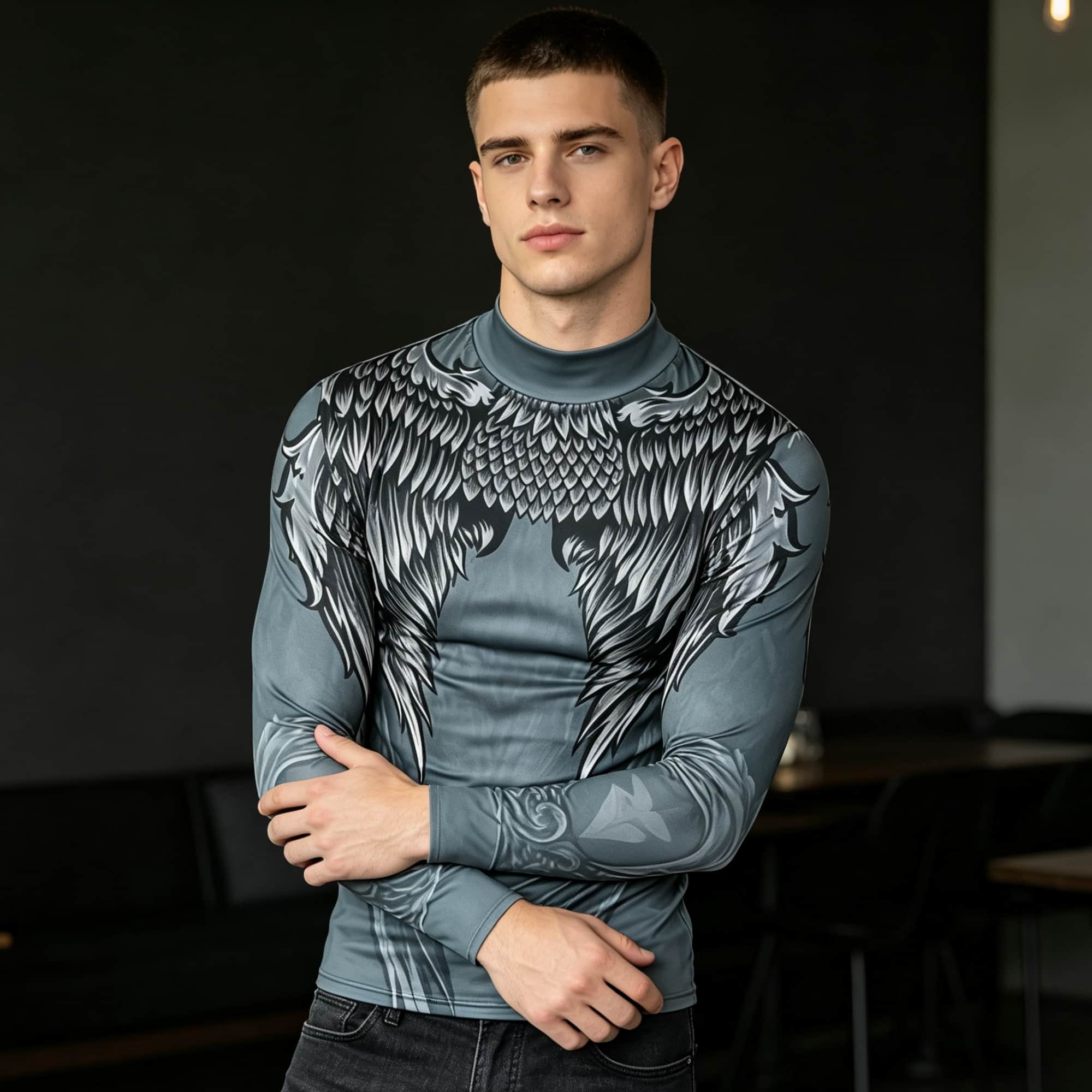 Men Athletic Long Sleeve Base  - Base Layer Top recension och pris